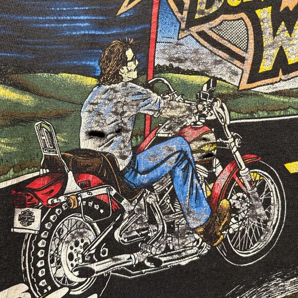 Vintage Oklahoma Harley Davidson tee men's Size M - Picture 4 of 5